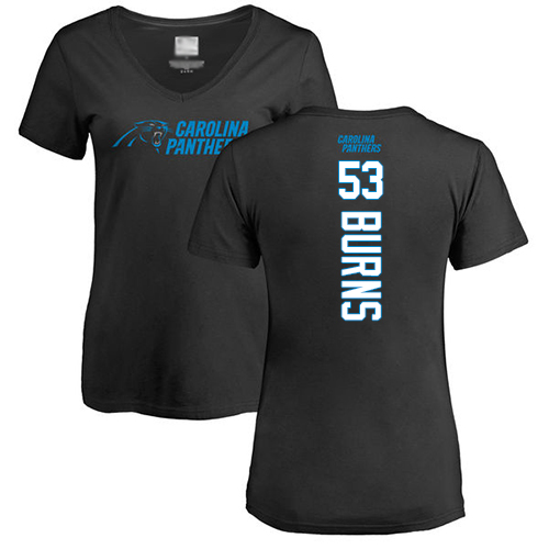 Carolina Panthers Black Women Brian Burns Backer NFL Football #53 T Shirt